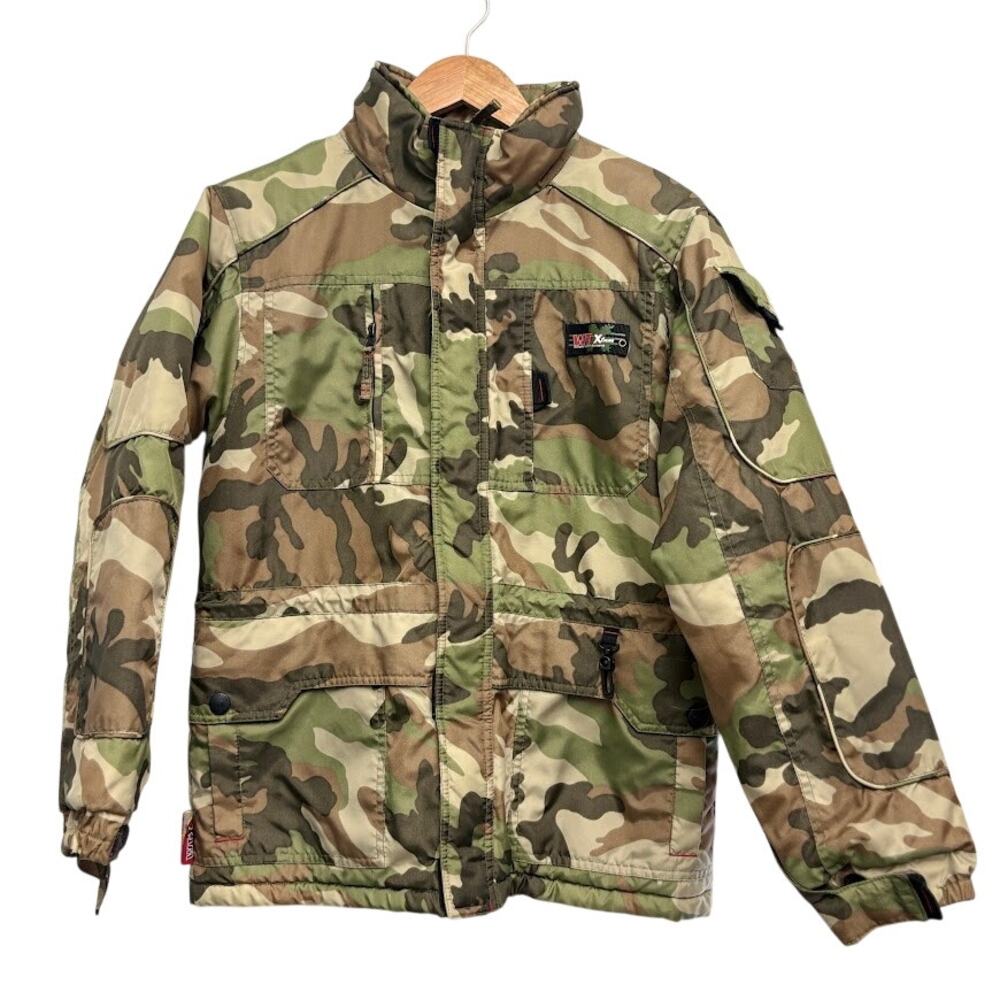Vintage Camo Jacket Weather Tamer Insulated Utility Hunting Jacket Youth L 14/16